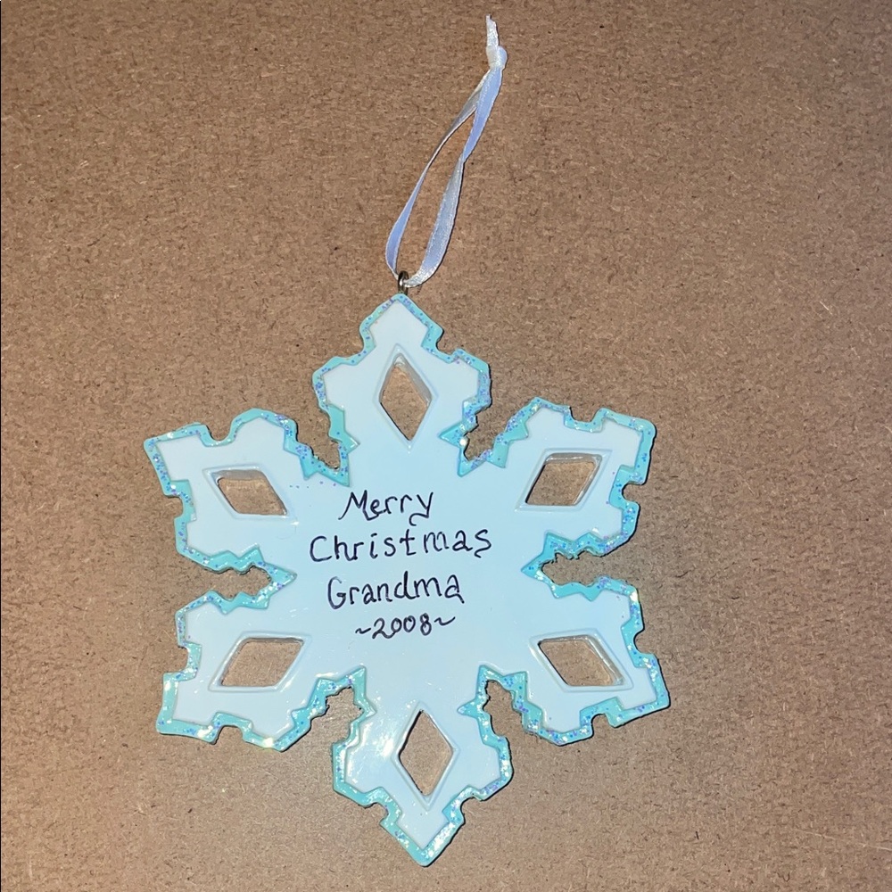 Blue Snowflake Christmas Ornament